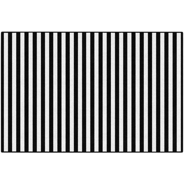 Flagship Carpets Simply Stylish Black and White Stripe Carpet, Rectangle