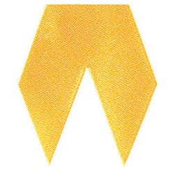 Pre-Cut Satin Ribbon, 1-3/4 x 1-1/2 Inches, Gold, Pack of 25