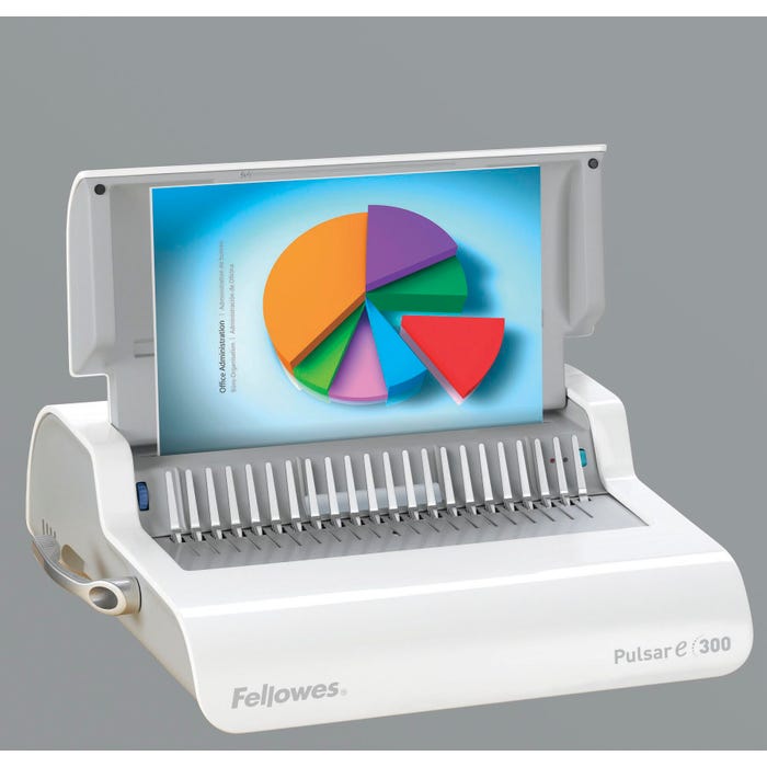 Fellowes Pulsar E 300 Electric Comb Binding Machine, 1-1/2 Inch Comb, Binds 300 Sheets, Punches 20 Sheets