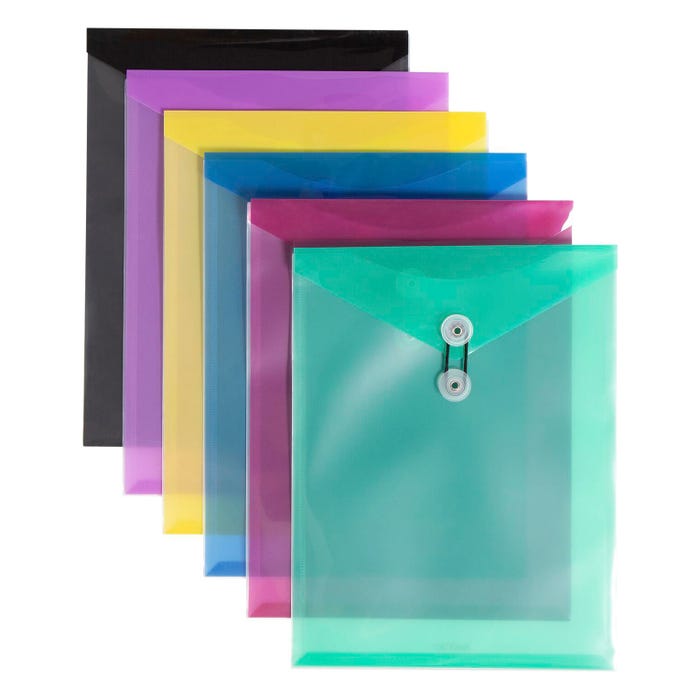 Pendaflex ViewFront Poly Envelopes, Letter Size, Top Load, Assorted Colors, Pack of 24