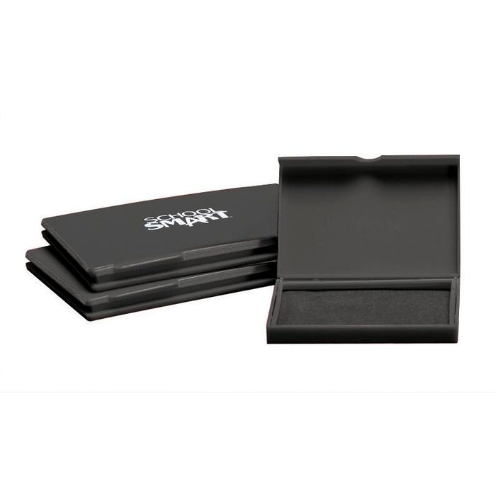 School Smart Felt Pre-Inked Stamp Pad, 3 x 4 Inches, Black