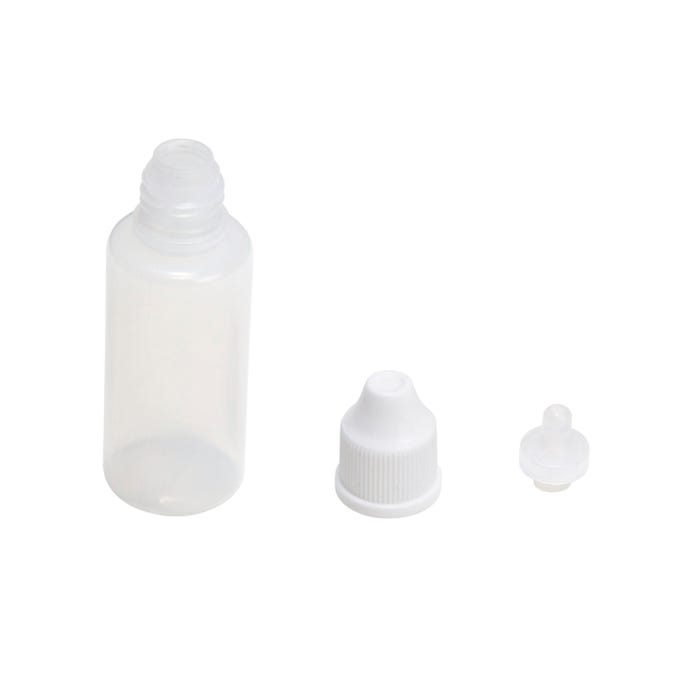 United Scientific Dropper Bottle, Unassembled, LDPE, 15 Milliliters, Pack of 24