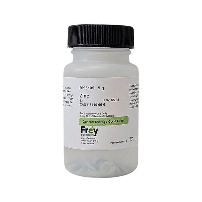 Frey Scientific Zinc, Small Pieces, 9 Grams