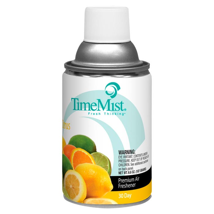 TimeMist Metered 30 Day Air Freshener Spray Refill, 6.6 Ounces, Citrus Scent, Case of 12