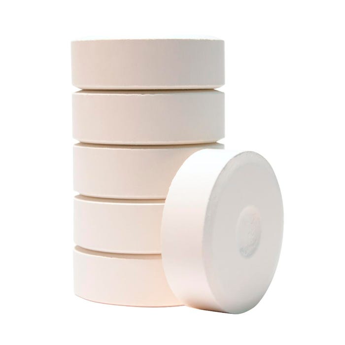Jack Richeson Large Tempera Paint Cakes, White, Pack of 6