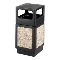 Safco Aggregate Series Side Opening, 38 Gallon Capacity, 13 x 6 Inch Opening, Black 2027782