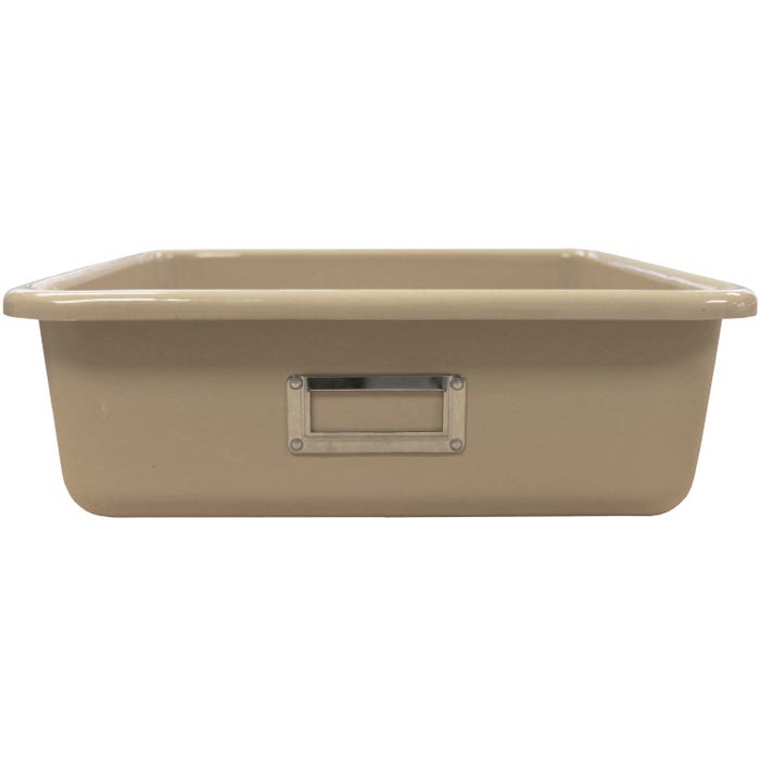 Shirley K's T-183 Storage Bin, 14 x 12 x 4 Inches, Ivory