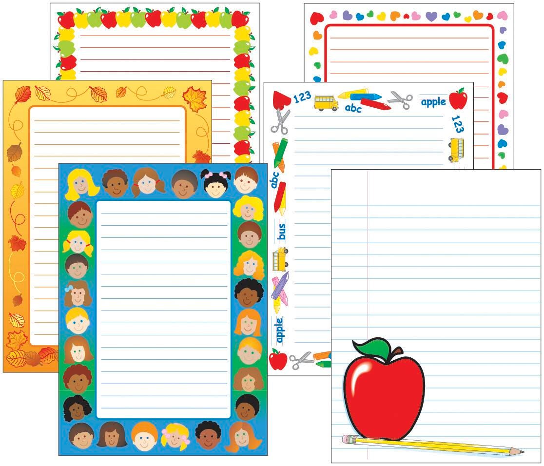 Creative Shapes Assorted Notepads, 5 x 7 Inches, 50 Sheets, Set of 6, Item Number 1301076