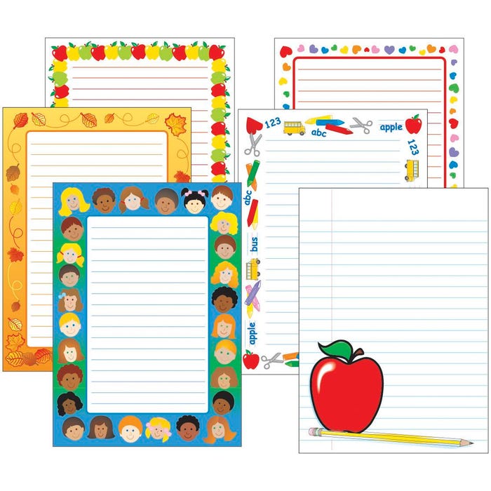 Creative Shapes Assorted Notepads, 5 x 7 Inches, 50 Sheets, Set of 6