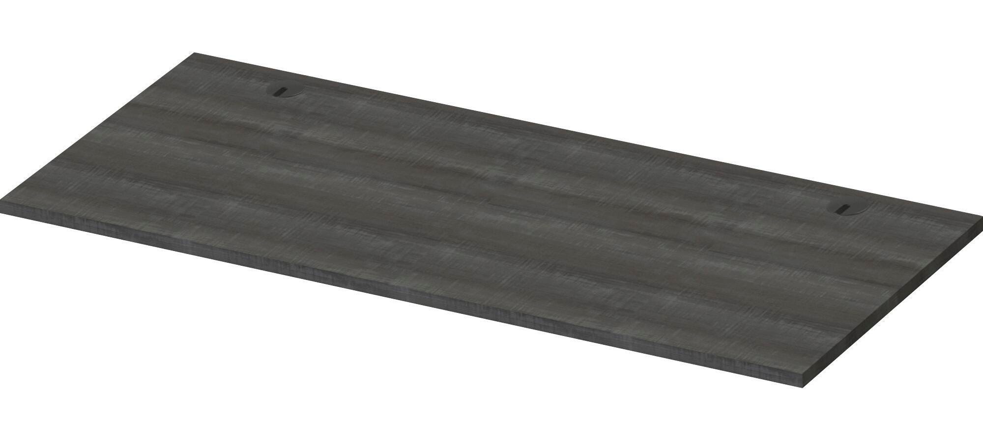 Lorell Open Desk System Laminated Worksurface, Rectangle, Charcoal, 59 x 23-1/2 x 1 inches 1591851