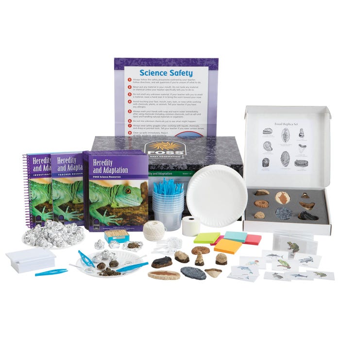 FOSS Next Generation Middle School Heredity and Adaptation Complete Kit, Print and Digital Edition, with 160 Seats of Digital