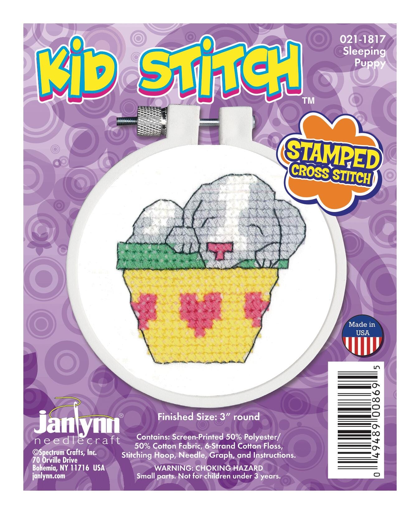 Stamped Cross Stitch Kit, Puppy 