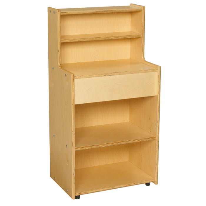 Childcraft ABC Furnishings Play Kitchen Hutch, Wooden, 19 x 13 x 36-1/2 Inches