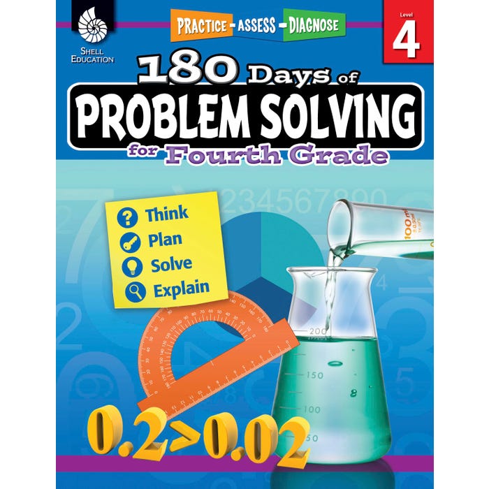 Shell Education 180 Days of Problem Solving for Fourth Grade