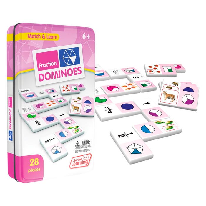 Junior Learning Fraction Dominoes, Set of 28
