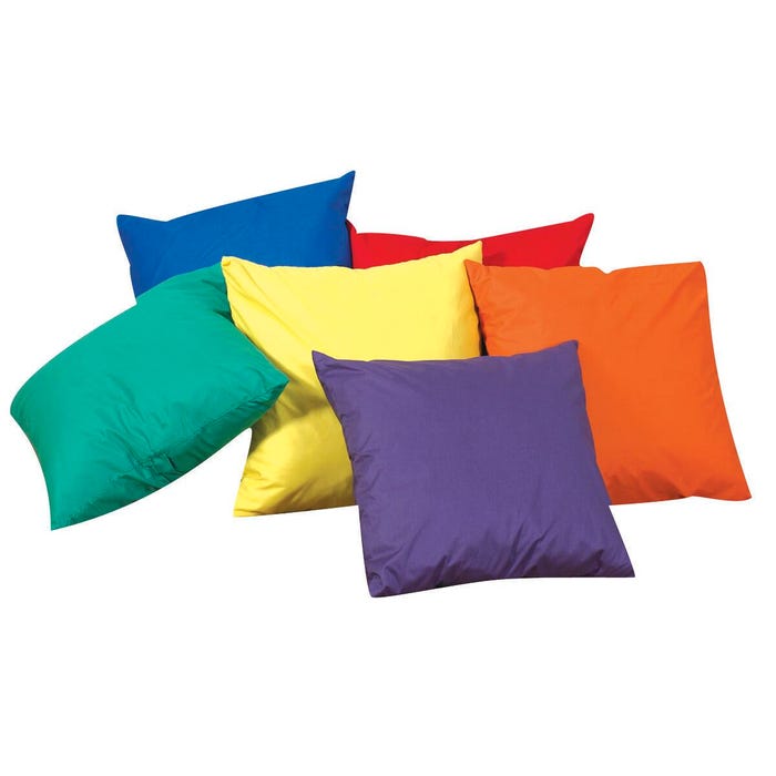 Children's Factory Pillow Set, 12 x 12 Inches, Primary Color, Set of 6
