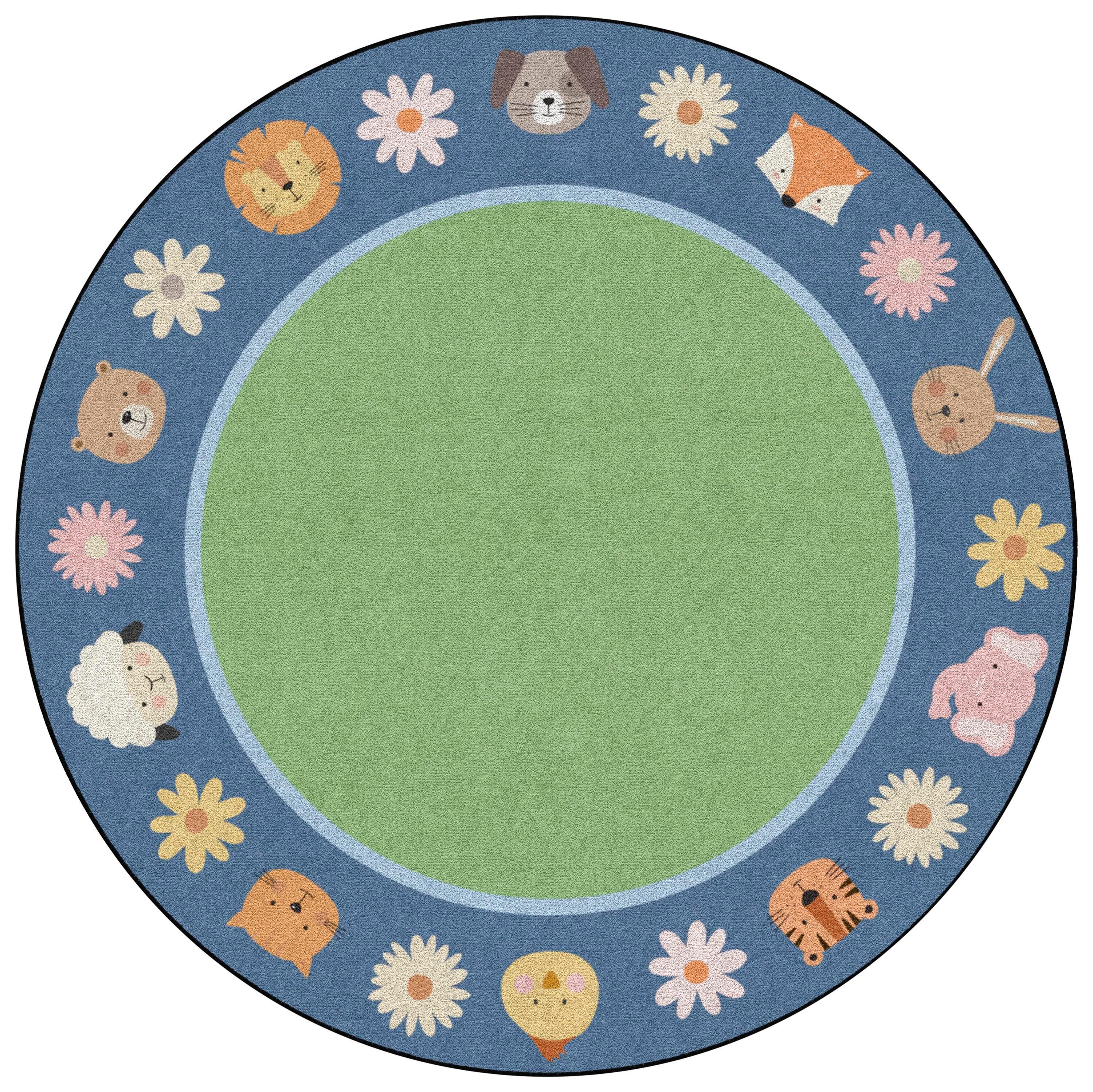 Childcraft Animal Friends Border Carpet, Round 4002094