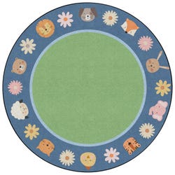 Childcraft Animal Friends Border Carpet, Round 4002094