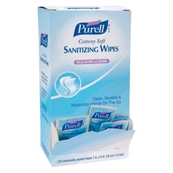 Purell Cottony Soft Hand Sanitizing Wipes, Individually Wrapped, 120 Count, Case of 12, Item Number 2050153