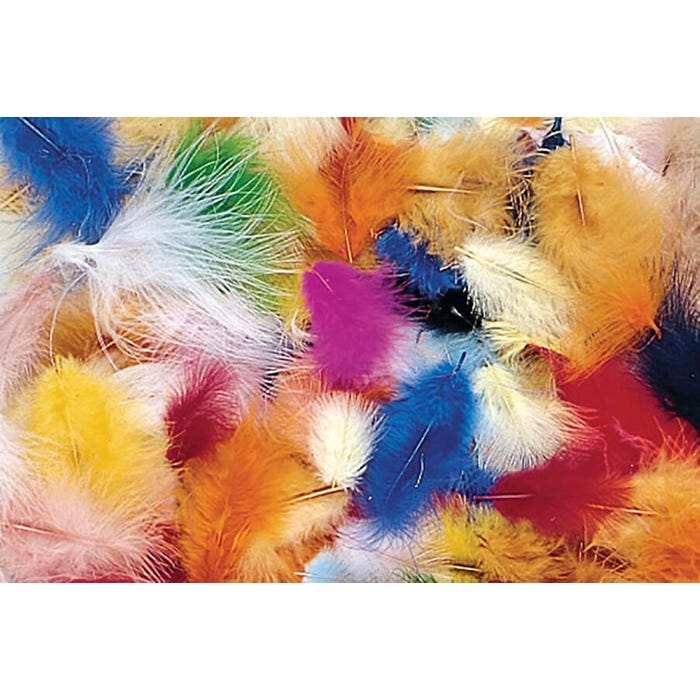 Creativity Street Marabou Feathers, Assorted Colors, 1/2 Ounce Bag, Pack of 150