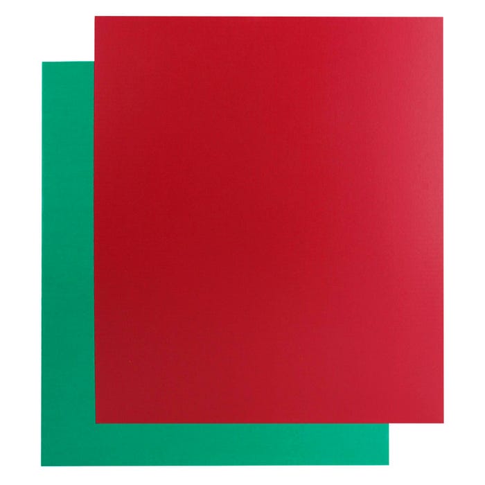 Flipside Two Sided Project Sheet, 22 x 28 Inch, Red/Green , Bulk Pack of 25