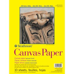 Image for Strathmore 300 Series White Canvas Paper Pad, 9 x 12 Inches from School Specialty