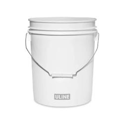 Economy Plastic Pail, 5 Gallon, White