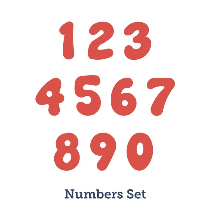 AccuCut Number Dies, Jellybean, 4 Inches, Set of 10