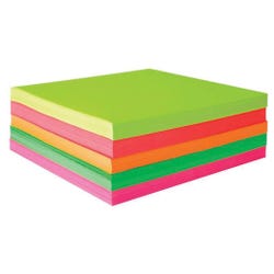 Sax Origami Paper, 6-3/4 x 6-3/4 Inches, Assorted Fluorescent Colors, Pack of 500 1323153