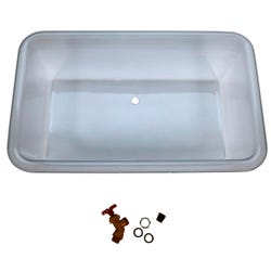 Childcraft Heavy-Duty Plastic Replacement Tub, Clear, 30 x 18 x 8 Inches, Item Number 1485839