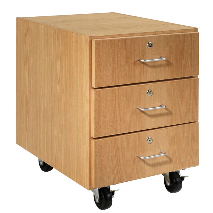 Diversified Woodcrafts M Series Mobile Storage Cabinet, 24 x 22 x 30 Inches, 3 Drawers