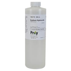 Frey Scientific Sodium Hydroxide, 6 Molar Solution, Reagent Grade, 500 mL 1462170