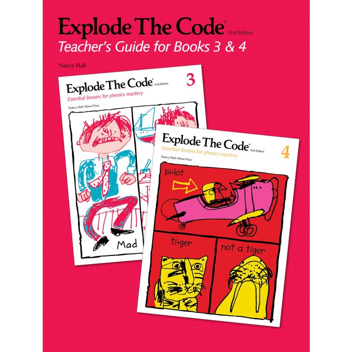 Explode The Code Teacher's Guide, Literacy & Phonics, 2nd Edition, Books 3 and 4