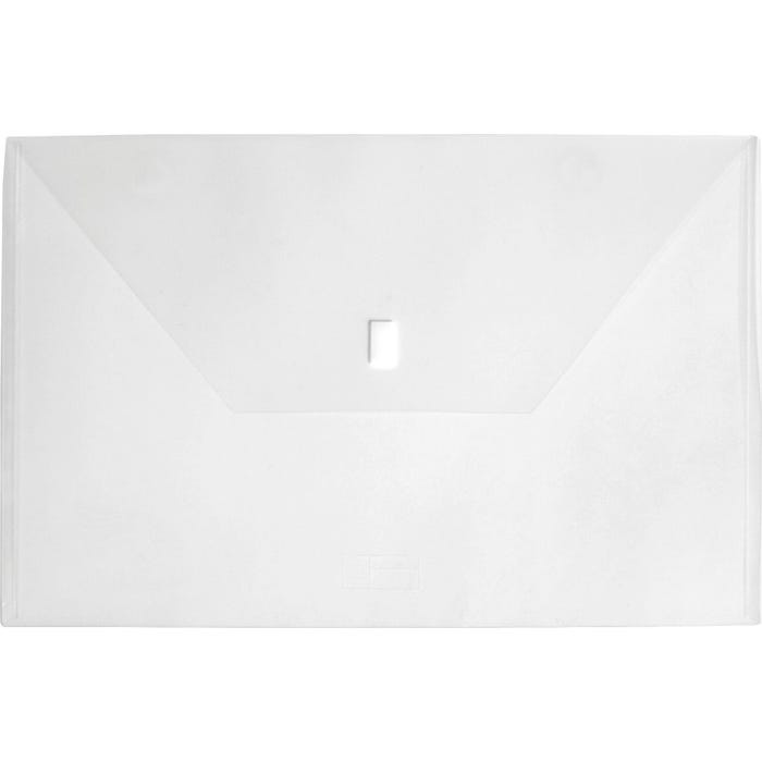 LION Design-R Line Poly Envelopes with Hook and Loop Closure, 11 x 17 Inches, Clear