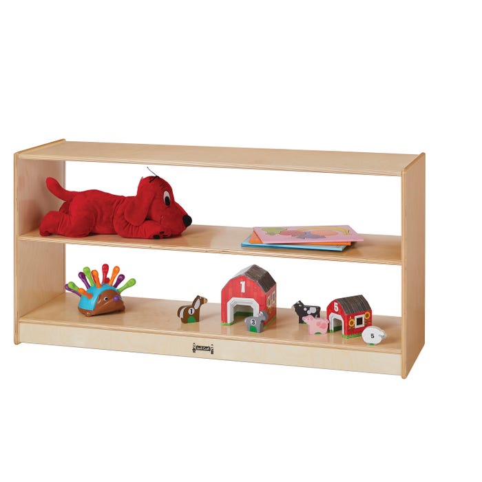 Jonti-Craft Toddler Fixed Straight-Shelf with See-Thru Back, 48 x 15 x 24 Inches