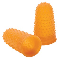 Swingline Parr Rubber Finger Tips, Size 12, 11/16-Inch Diameter, Amber, Pack of 12