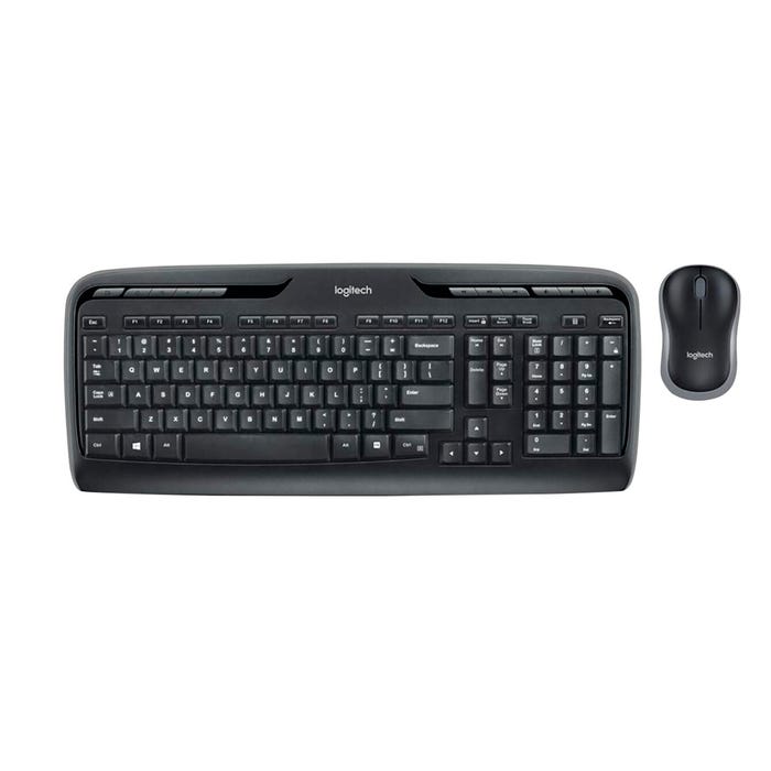 Logitech MK320 Wireless Keyboard and Mouse Combo with Media Keys, Black