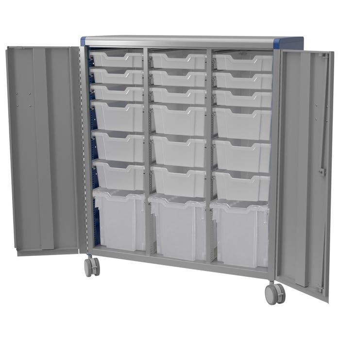Classroom Select Geode Tall Cabinet, Triple Wide with Totes