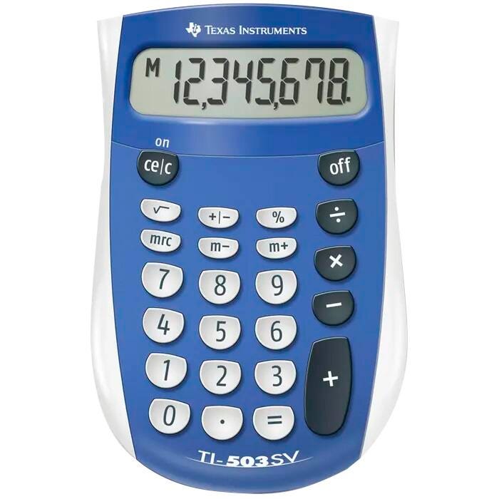 Texas Instruments TI-503 SuperView Handheld Calculator, Blue