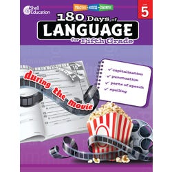 Shell Education 180 Days of Language for Fifth Grade
