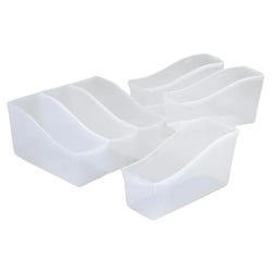 Storex Interlocking Book Bin, Large, 14-1/4 x 5-1/4 x 7 Inches, Translucent, Pack of 6