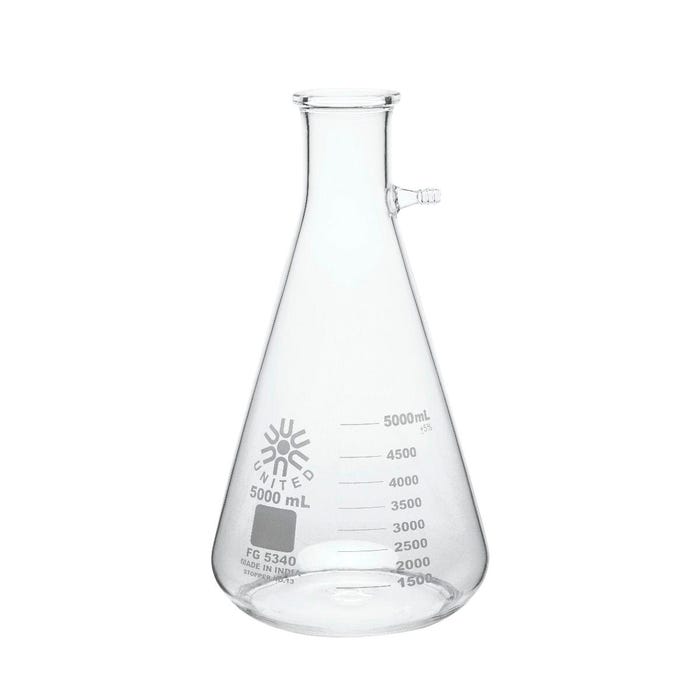 United Scientific Filtering Flask, Borosilicate Glass, 5000 Milliliters
