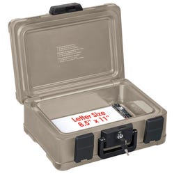 FireKing Sure Seal Waterproof Fire Chest, Taupe, Item Number 1428602