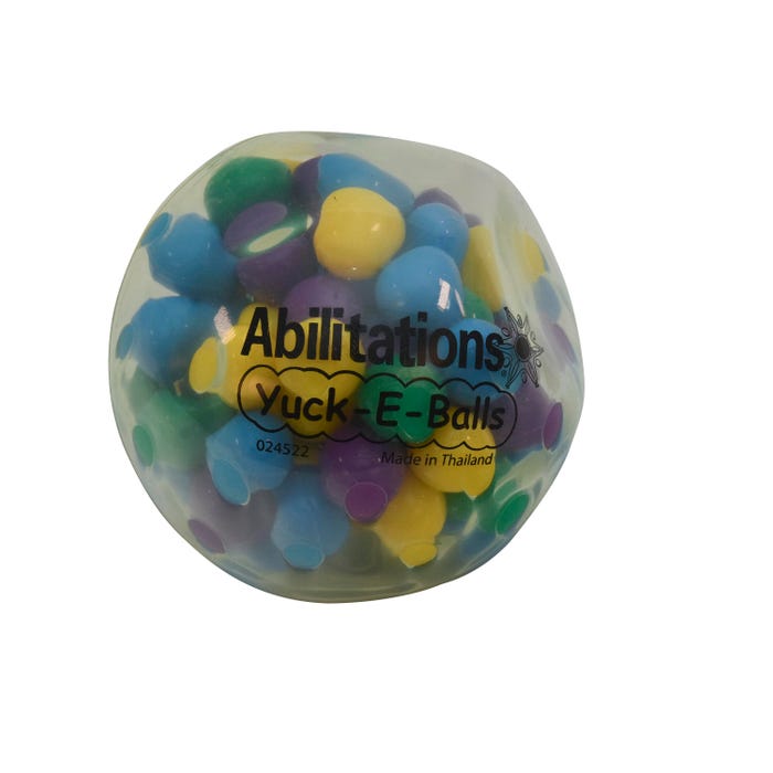 Abilitations Yuck-E-Ball Fidget, Transparent