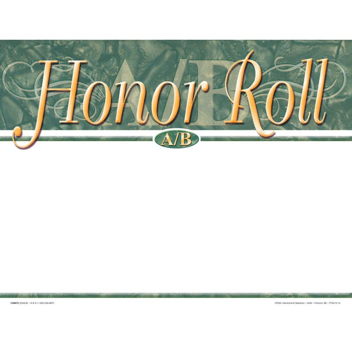 Achieve It! A/B Honor Roll Recognition Awards, Blank Item, 11 x 8-1/2 Inches, Pack of 25