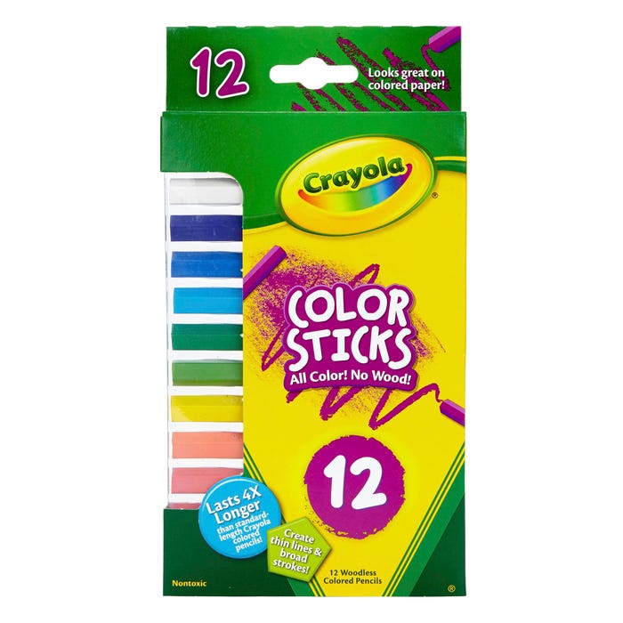 Crayola Color Sticks, Assorted Colors, Set of 12