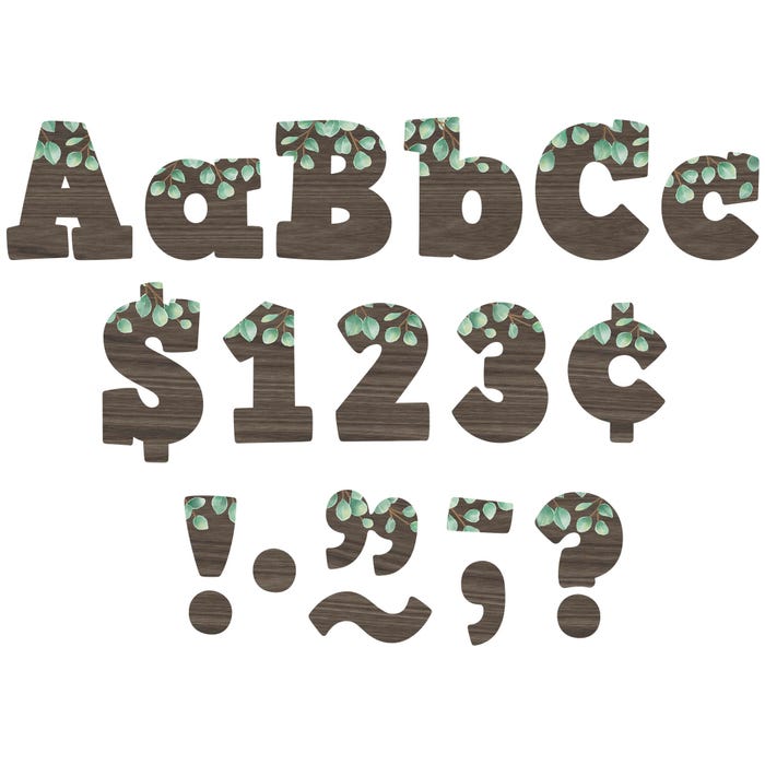 Teacher Created Resources Block Letters, 4 Inches, Eucalyptus Print