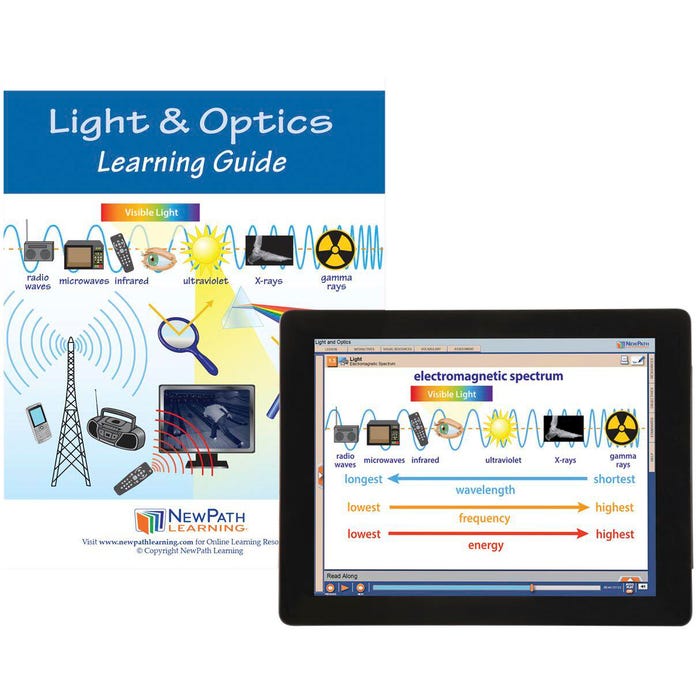 NewPath Learning Light and Optics Student Learning Guide with Online Lesson