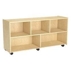 Image for Childcraft Mobile Compartment Storage Unit, 5 Compartments, 47-3/4 x 14-1/4 x 24 Inches from School Specialty
