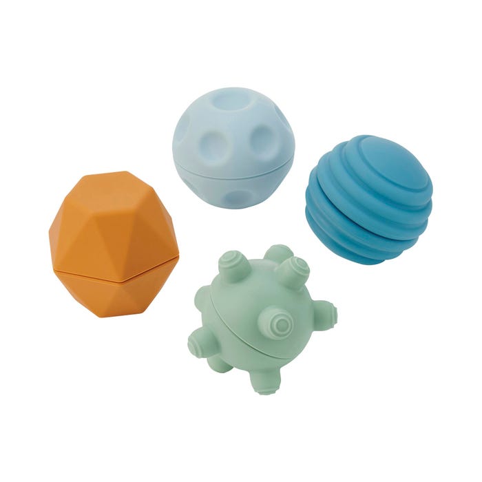 TickiT SiliSoft Sensory Balls, Neutral, Set of 4